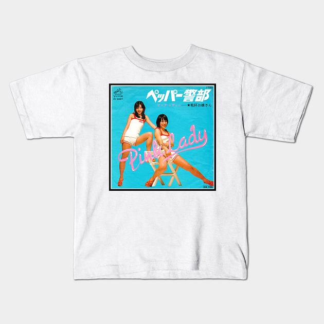 Pink Lady Kids T-Shirt by retroworldkorea